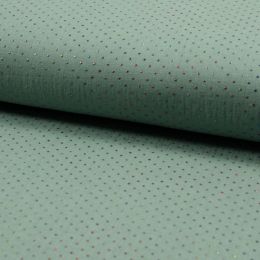 Double Gauze Fabric | Metallic Multi - Dusty Mint