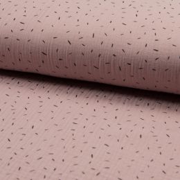 Double Gauze Fabric | Dash Dusty Pink