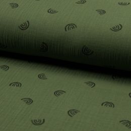Double Gauze Fabric | Classic Rainbow Khaki
