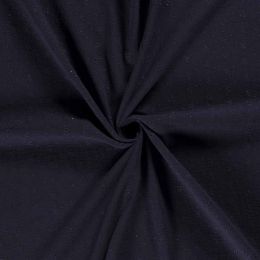 Double Gauze - Embroidered Floral Design | Navy