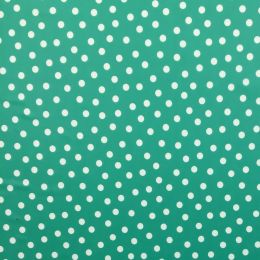 PU Printed Raincoat Fabric | Spots Green
