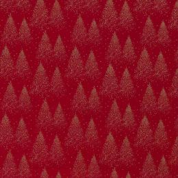 Stitch It, Festive Sparkle Fabric | Dusty Xmas Tree Red