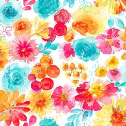 Good Vibes Fabric | Floral