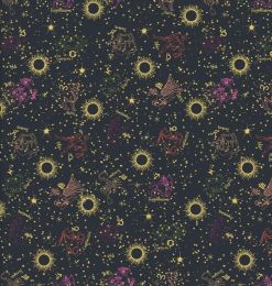 Moonlight Fabric | Horoscopes - Metallic