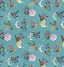 Moonlight Fabric | Moons & Bunches - Metallic