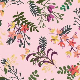 Moonlight Fabric | Floral - Metallic