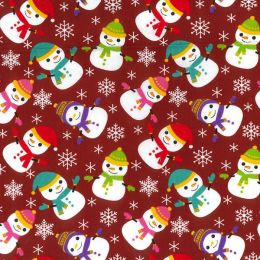 Christmas Fun Fabric | Snowmen Wine