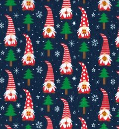 Christmas Fun Fabric | Christmas Gonk Blue