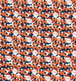 Christmas Fun Fabric | Ho Ho Ho Santa Navy