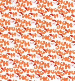 Christmas Fun Fabric | Ho Ho Ho Santa White