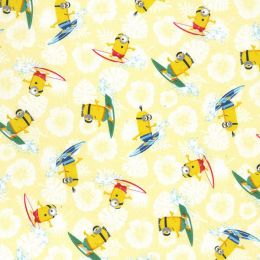 Wide Width Licensed Cotton Fabric | Aloha Minions
