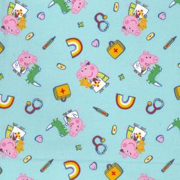 Wide Width Licensed Cotton Fabric | Dr Peppa