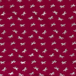 Cotton Rich Jersey Fabric | Foil - Stallion Burgundy