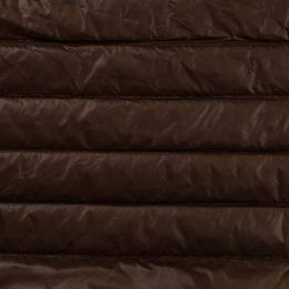 Premium Quilted Stripe Coating Fabric | Dark Brown