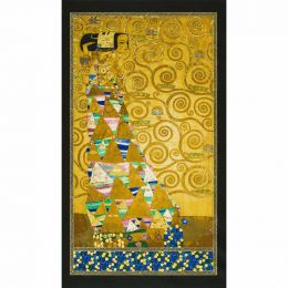 Metallic Robert Kaufman Fabric | Gustav Klimt - Women Panel Gold
