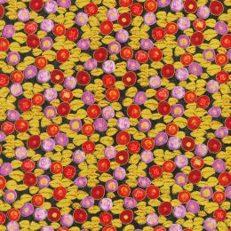 Metallic Robert Kaufman Fabric | Gustav Klimt - Dots Rose