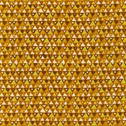Metallic Robert Kaufman Fabric | Gustav Klimt - Triangles Gold