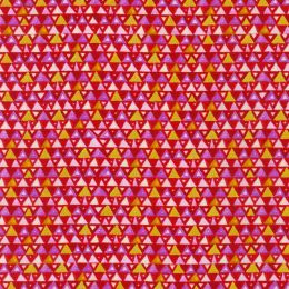 Metallic Robert Kaufman Fabric | Gustav Klimt - Triangles Rose