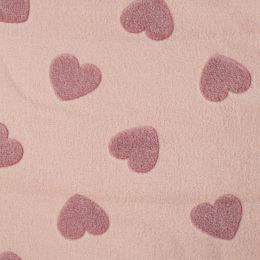 Super Soft Fleece | Hearts Peach