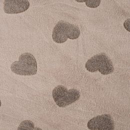 Super Soft Fleece | Hearts Sand