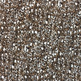 Viscose Challis Fabric | Cheetah Brown