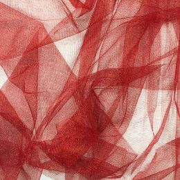 Metallic Net Fabric | Red