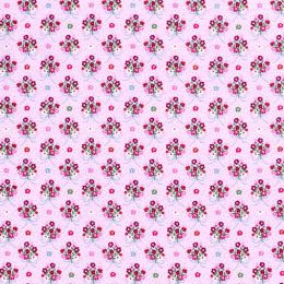 Cotton Print Fabric | Floral Bouquet Candy Pink