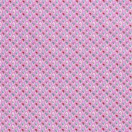 Cotton Print Fabric | Floral Oval Sugar Pink