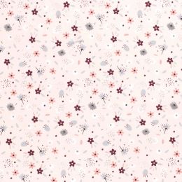 Cotton Print Fabric | Scattered Blooms Palest Peach
