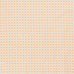 Cotton Print Fabric | Linear Daisy Pale Peach
