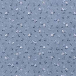 Cotton Print Fabric | Seedlings Blue-Grey