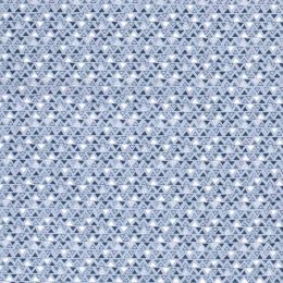 Cotton Print Fabric | Geo Shapes Ocean Blue
