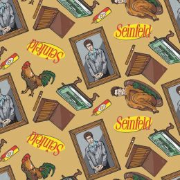 Licensed Cotton Fabric | Kramer Icons Toss Tan