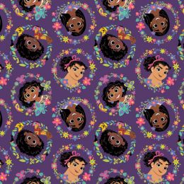 Licensed Cotton Fabric | Encanto - We Have The Magic Purple