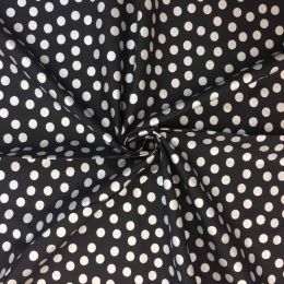 Pearlised Metallic Spot Fabric | Black/Silver