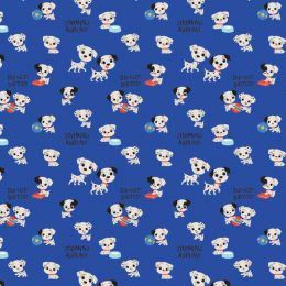 Cotton Fabric Print | Zooming Around Blue