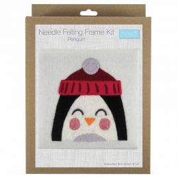 Needle Felting Kit With Frame | Penguin