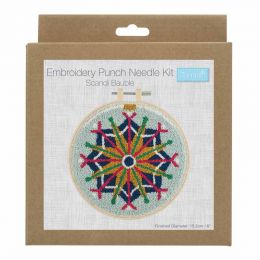 Embroidery Punch Needle Kit With Hoop | Scandi Bauble