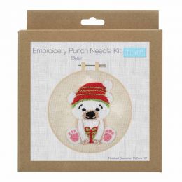 Embroidery Punch Needle Kit With Hoop | Bear