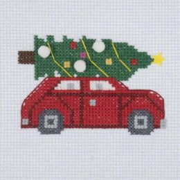 Fun Counted Cross Stitch Kit | Christmas Car