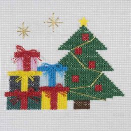 Fun Counted Cross Stitch Kit | Tree with Presents