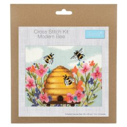 Fun Counted Cross Stitch Kit | Large: Modern Bee