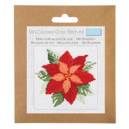 Fun Counted Cross Stitch Kit | Poinsettia