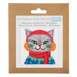 Fun Counted Cross Stitch Kit | Cat Ear Muffs