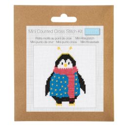 Fun Counted Cross Stitch Kit | Cosy Penguin