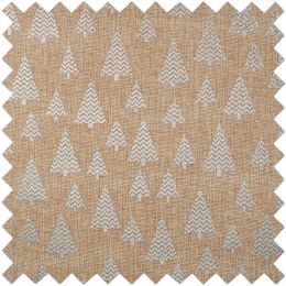 Christmas Fabric Mini Roll 2m x 28cm | Christmas Trees Gold