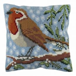Cross Stitch Cushion Kit | Robin