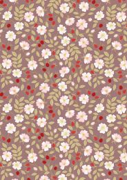 Lewis & Irene Evergreen Fabric | Dog Rose Soft Brown