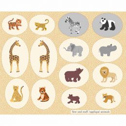Lewis & Irene Small Things Wild Animals | Wild Animals Cut Out Panel