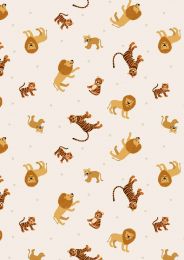 Lewis & Irene Small Things Wild Animals | Lions & Tigers Cream